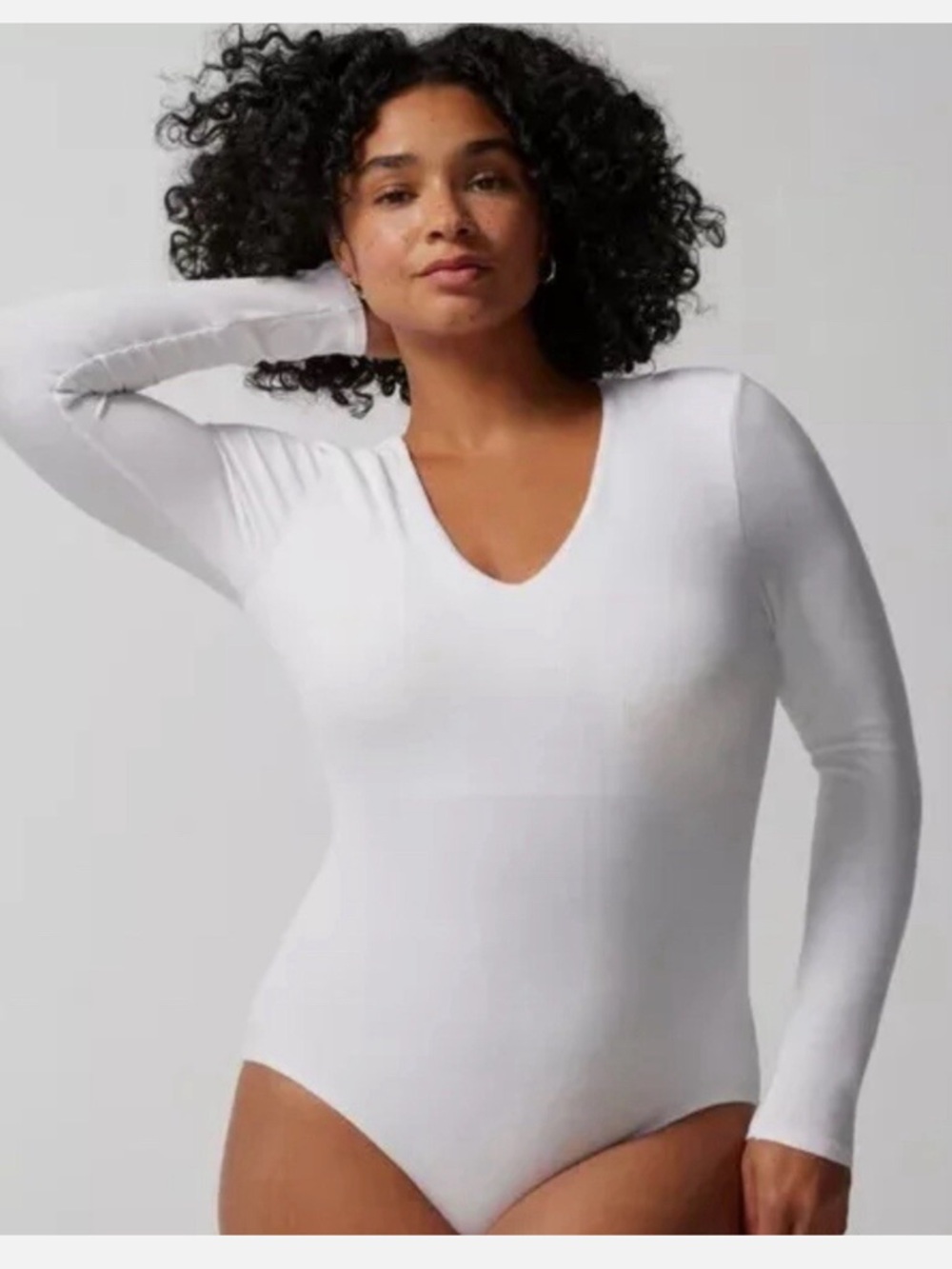 Soma White Turtleneck Bodysuit Lined